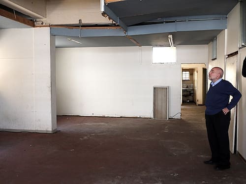 Prof Dwolatsky looks around the space that will, one day, be his office.