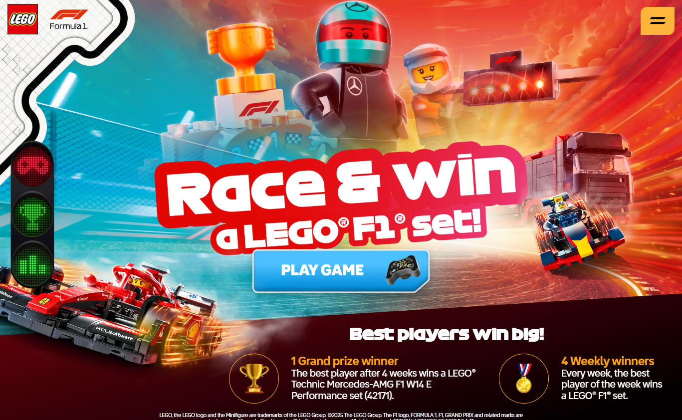 LEGO South Africa brings back the glory days of Flash games with F1 ...